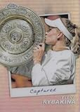 Elena Rybakina trading Card (Kazakhstani & Russian Tennis Champion) 2024 Topps Chrome Captured Refractor #CTDER Championship Trophy