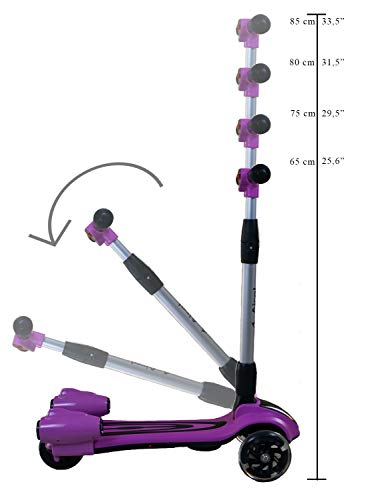 AIREL Kinderstep 3 wiel | Step met stoom | Kinderstep met LED verlichting | Opvouwbare scooter voor kinderen… - Image 3