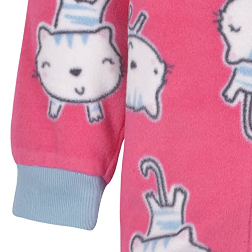 Image of Gerber Baby Girl & Toddler 2-Pack Loose Fit Fleece Footed Pajamas