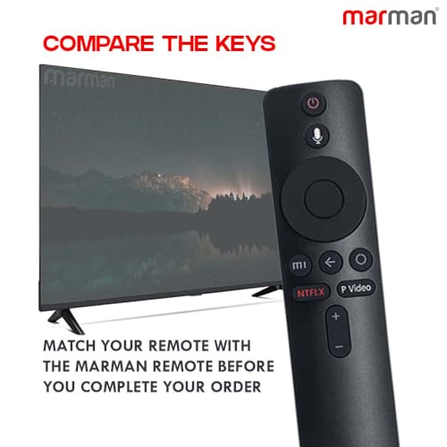 Image of marman Bluetooth Voice Remote Compatible for Mi Tv Remote for Smart LED 4k HD UHD Android Television Remote with with Google Assitant Feature XMRM - Pairing Must !
