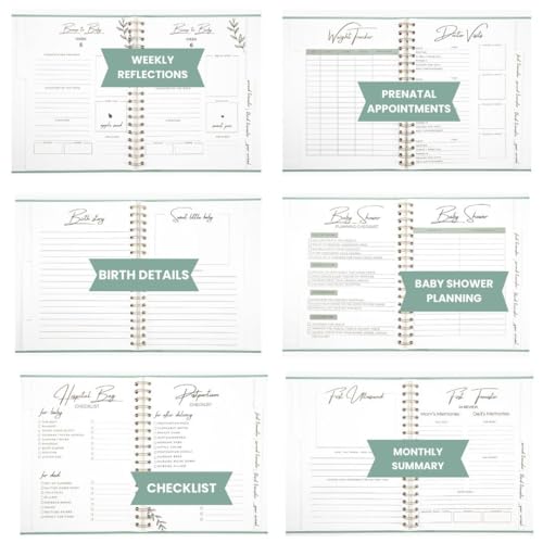 Fig & Sparrow Pregnancy Journal Memory Book For New Moms- Linen Pregnancy Must-Have Gift For First Time Moms-Gender Reveal Gift-Ultrasound Photo Album thumb #5