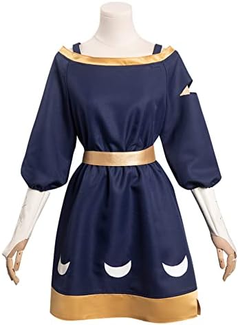 PINOM Owl House Cosplay Costume Amity Blight Dress King Collector Jumpsuit Halloween Uniform for Adult and Kids (Amity, Medium)
