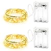 Annefly 2 stuks led-lichtsnoer, 20 leds, kleine lichtketting op batterijen, voor binnen en buiten, voor feestjes, Kerstmis, Halloween, bruiloft, leuke slaapkamerdecoratie, warm wit, 2 stuks