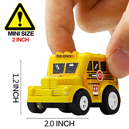 Funcorn Toys FBA_761560551646 Pull Back Car, 12 Pack Assorted Mini Plastic Vehicle Set, Pull Back Truck And Car Toys thumb #1