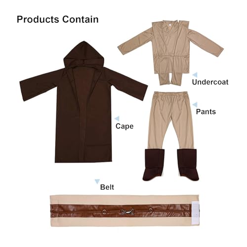Chaos Monkey Boys Knight Costume Kids Halloween Cosplay Tunic Hooded Cape Sci-Fi Film Classic Robe Outfit thumb #3