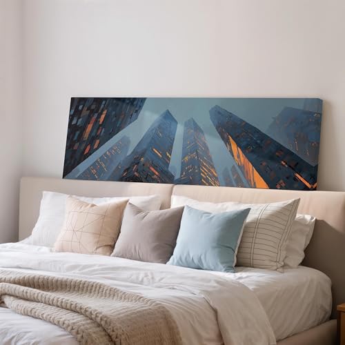 Art long et étroit de 55 x 110 cm pour habiller un salon vide