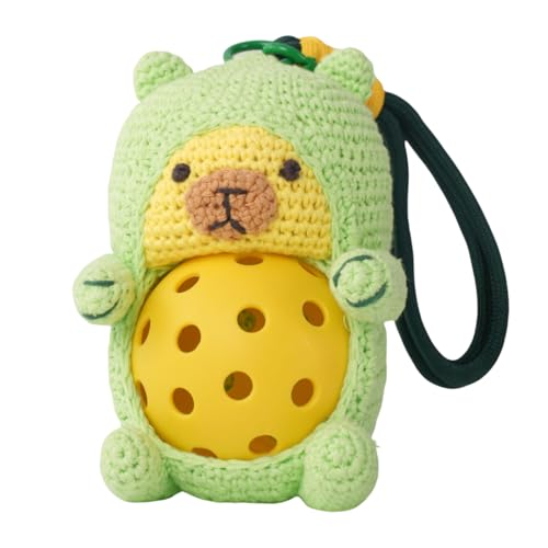 RORLAND Pickle Sparkle | Pickleball Funny Gift for Women or Men | Hand-Crochet PickleDoll Capybara Keychain | Pickleball Plush Tote Bag Charm | Ideal Gift for Pickleball Players or Teammates - image 1