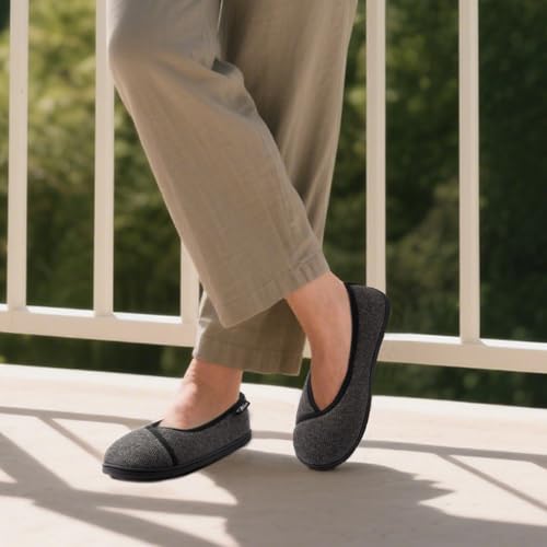 Image of Wishcotton Lightweight Slippers for Women, Comfy House Shoes | Soft, Cozy, Breathable, Foldable Non-Slip Rubber Sole, Memory Foam, Machine Washable, Indoor Outdoor, Gifts for Women Mon