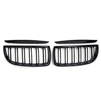 Viviance Paar glänzend schwarz Doppel Lamellen Sport Nierengitter Grill Set kompatibel mit BMW E90 E91 2005-2008