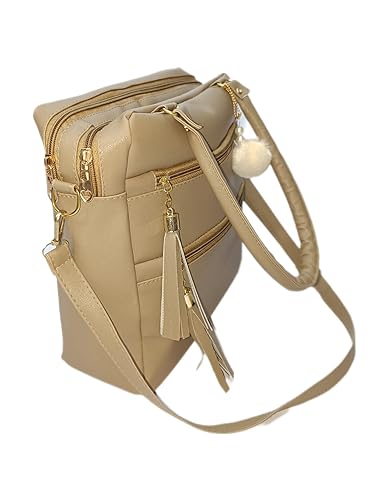 Image of women's pu leather handbag shoulder bag hand held bag with long strap queen collection simple sober and stylish (HB5)