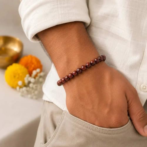 Image of Beaded Bracelet for Men & Women | Stretchable Handmade Prayer Meditation Yoga Wrist Bracelet | Stylish Everyday Wear | Free Size