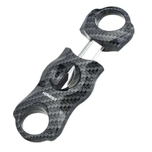 Cortador de puros profesional V-Cut con hoja de acero inoxidable, diseño ergonómico de guillotina de plástico, corte de precisión para todos los tamaños de puros, portátil para uso doméstico, oficina