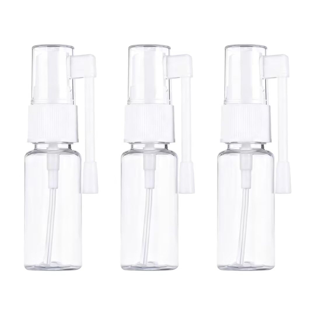3pcs 20ml refillable fine mist nasal spray bottles, 360° rotatable mini sprayer, portable travel bottle for neti pots for sinus & neti pot nasal rinse daily care