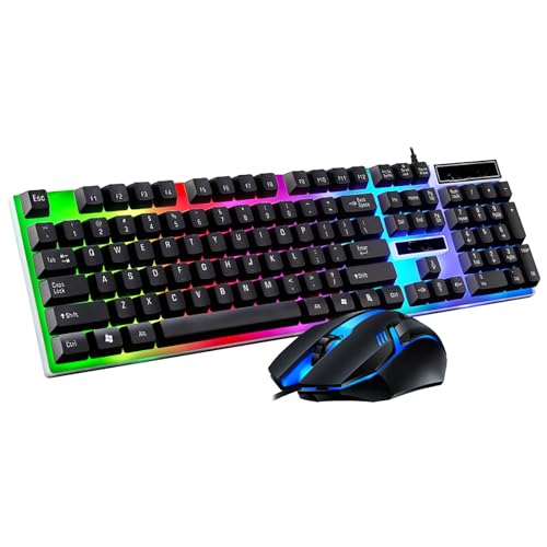 Gaming Keyboard and Mouse Wired 60 Percent Keyboard Portable...