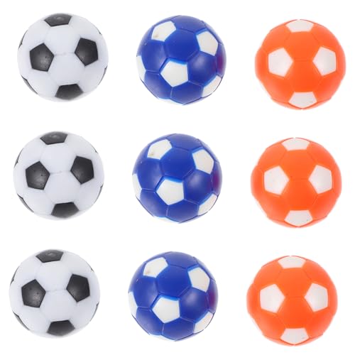 BESTonZON 9Pcs Colorful Foosball Table Balls Replacement Soccer Balls for Tabletop Game Compatible with Standard Football Tables Enhanced Rolling Control