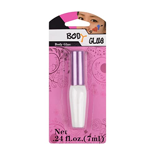 Pegamento para pintura corporal, tatuaje temporal, polvo de purpurina, pegamento para pintura corporal, cara, cejas, pelo, uñas, tatuaje, gel, pegamento para purpurina corporal (7 ml) Cover