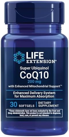 Life Extension Super Ubiquinol CoQ10 with Enhanced Mitochondrial Support 200mg by Life Extension