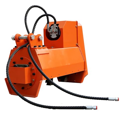 Hydraulic Excavator Brush Cutter Attachment for 0.8-3 Ton Mini Excavators – Heavy Duty Manganese Steel Forestry Mulcher – High Torque Rotary Mower for Land Clearing - Thumbnail 4
