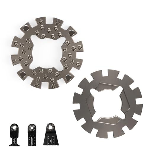 Adapter für Oszillierende Sägeblätter, 2 Stück Universal Adapter für Oszillierende Sägeblätter, Kreissägeblätter Star-Lock Adapter Kompatibel