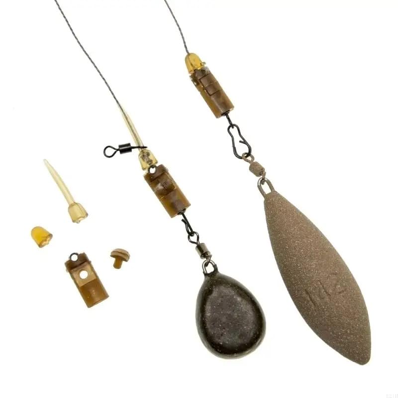 Kit accesorios para pesca carpa europea con liberación rápida 24 piezas miniatura 5