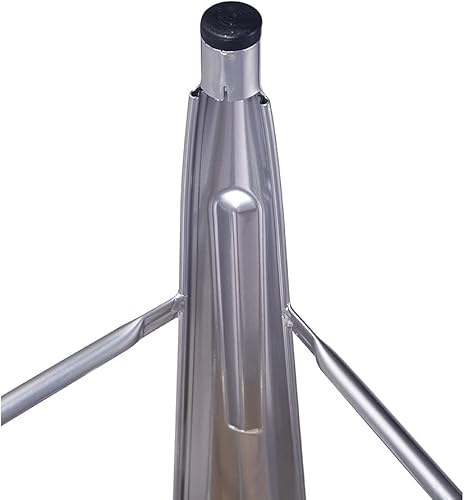 Miniatura 10 de GIA Taburete de metal con respaldo bajo de altura de mostrador de 24 pulgadas con asiento de cuero vegano, color plateado