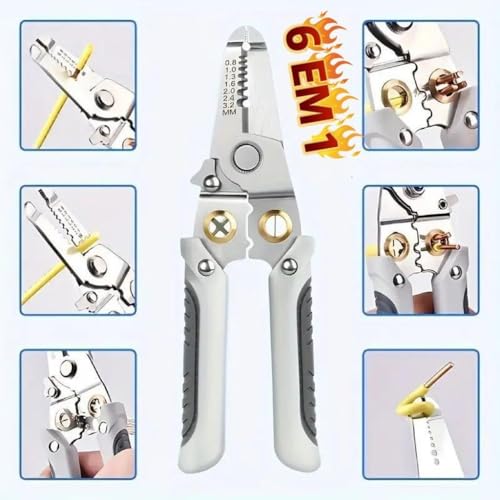 Alicate Desencapador De Fios Cabos Elétrico Multifuncional De Reparo