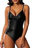 KAPERF One Piece Swimsuit for Women, Fashion Bathing Suit Swim Suits, Women's Beachwear Swimwear Bikini Set for Woman Girls Black