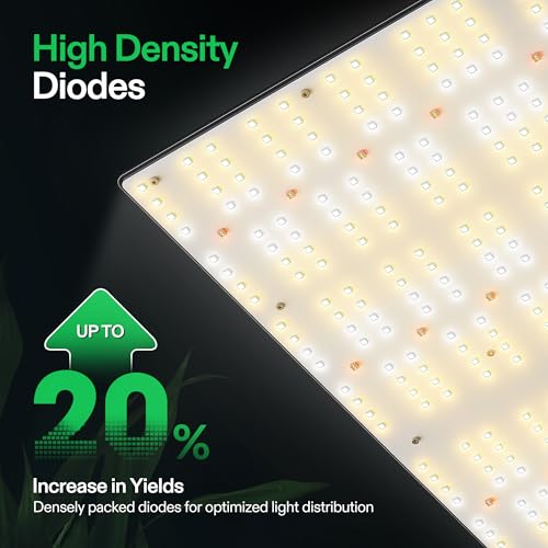 Image of VIVOSUN VS3000 LED Grow Light with Full Spectrum Diodes & Daisy Chain Driver Dimmable Lights Sunlike for Seedling Veg & Bloom 300W Plant Grow Lamps for 3x3 /4x4 Grow Tent