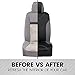 BDK UltraSleek Gray Seat Covers for Cars, Two-Tone Front Seat Covers with Matching Back Car Seat Cover, Made to Fit Most Auto Truck Van SUV, Interior Car Accessories, Car Seat Covers Full Set