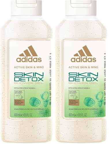 Adidas - Active Skin & Mind - Gel Douche Skin Detox Femme 400 ML (Lot de 2)