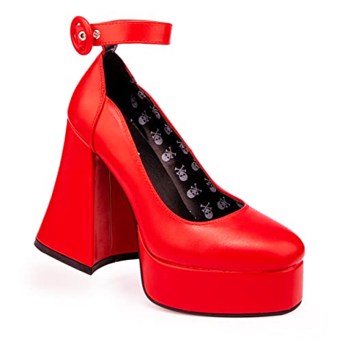 LAMODA Femme Last Flight Chaussures de Court, Polyuréthane Rouge, 41 EU