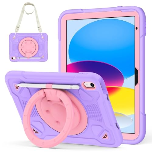 Coque iPad 11th Gen 2025 antichoc violet rose pour usage intensif en voyage