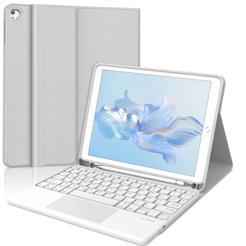 Coque Clavier iPad 2018 2017 Pavé Tactile Etui Housse iPad Air 9.7 Pouces AZERTY Français