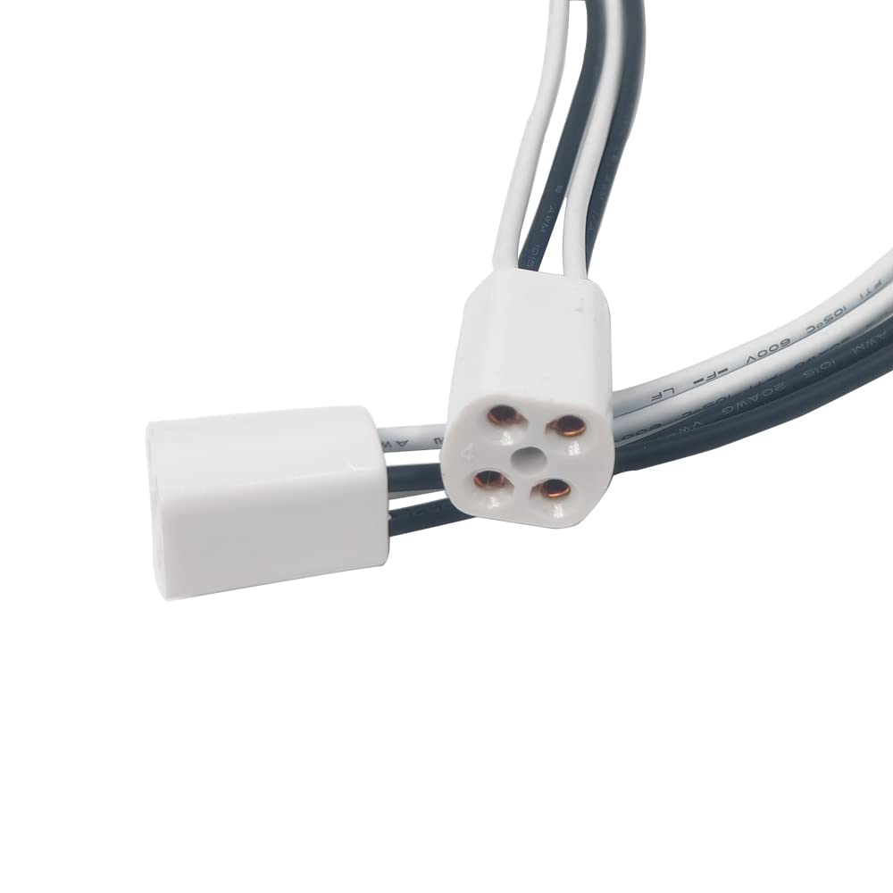 E-Simpo 6pcs 4-Pin Circline Round Fluorescent LED Tube Lamp with G10Q Base Lamp Holder