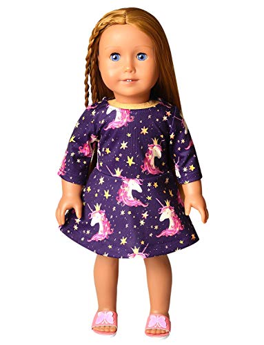 Image of Jxstar Matching Girls & Doll Flower Dresses Sleeveless Summer 18 inch Dolls Clothes