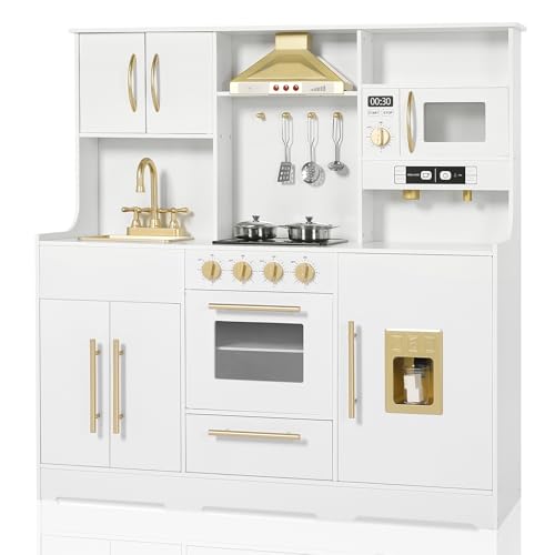 TODEFULL Kids Wooden Play Kitchen Set