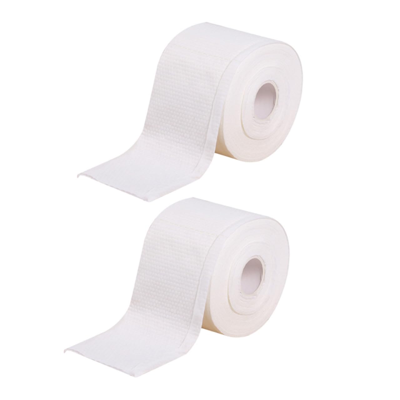 2 Series Toalla De Cara Almohadillas Tapa Facial Simple Limpieza Toallas Desechables Toallita De Maquillaje Toallita Desmaquillante Algodón 2 Rollos*2