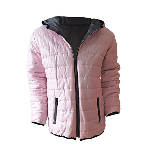Preisvergleich Produktbild Candygirls Leichte Kinder Stepp Jacke Übergangsjacke Übergang Kapuze Reißverschluss Taschen (Rosa, 128)