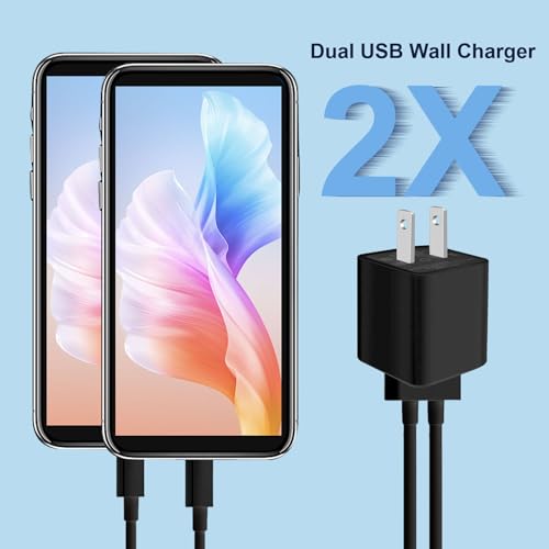 Image of USB Wall Charger, Charger Block,Dual Port USB Cube Chargers,Power Adapter Charging Plug Box Brick for iPhone 14 /13 /12 /11 /Pro Max /SE /XS /XR /X,Android Phones, and More (Black*6)