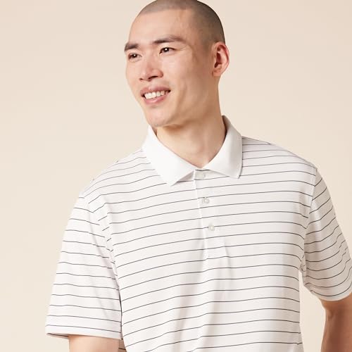 Image of Amazon Essentials Men's Regular Fit Golf Polo Shirt, Moisture-Wicking Quick Dry, Recycled Polyester, Short Sleeve