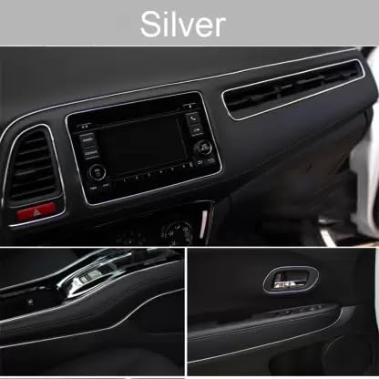 Image of Fabbay AC Car Vent Chrome roll Styling Edge Golden Car Beading Roll for Bumper, Door | AC Vent Goalden Beading Roll for All Cars (Interior Beading 3 Meter)