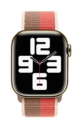 Image of Apple Watch Band - Sport Loop (41mm) - Pink Pomelo /Tan - Regular