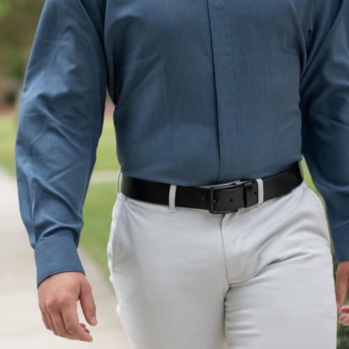 Black Mountain Belt - Genuine Top Grain Leather Casual Belt with Certified Nickel Free Black Buckle2