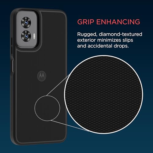 Image of Motorola Moto G Power 5G (2024) Textured Protective Case- Black | Precision fit Shock Absorbing Cover for Enhanced Phone Grip, Style, & Drop Protection- NOT FOR 2023 5G Version