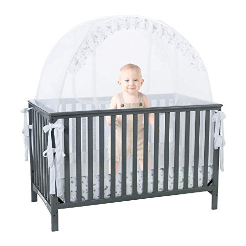 Baby Crib Safety Pop up Tent: Premium Baby Bed Canopy Netting Cover|See Through