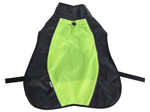 Malmö Reflective Dog Coat 70 cm, Black|Neon Yellow - Image 4