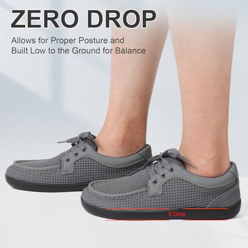 BARERUN Men's Barefoot Slip on Walking Shoes Wide Toe Box Running Shoes Casual Fashion Sneakers Comfortable Light-Weight Men's Loafers Business Dress Shoes for Driving Jogging Wedding Church Office2