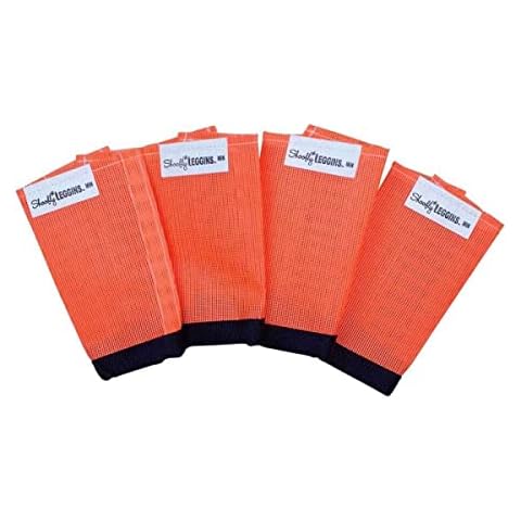 SHOOFLY Horse Leggins, Patented Loose Fitting Boots, Reduce Stomping & Fatigue, Breathable Plastic Mesh (Orange/Mini) Cover