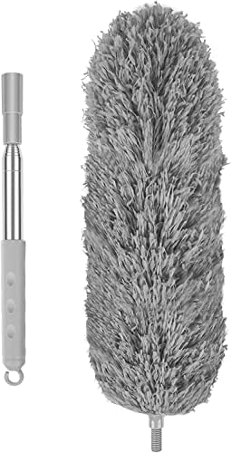 Faxiang 1Pcs/100 Telescoping Cobweb Duster for Cleaning,Microfiber Feather Duster with Extendable Pole,Feather Duster for Cleaning Roof,High Ceiling,Fan,Furniture,Blinds,Cobweb,Keyboard,Cars