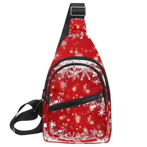 Sac à dos à bandoulière Snowy Christmas multicolore pour sorties d'hiver